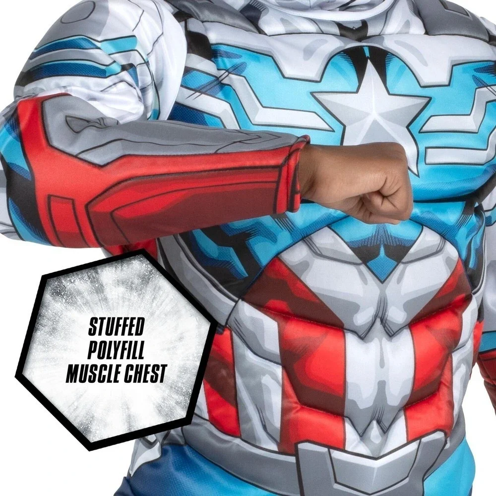MARVEL Avengers Captain America Falcon Padded Jumpsuit Costume Child L 12-14 NEW